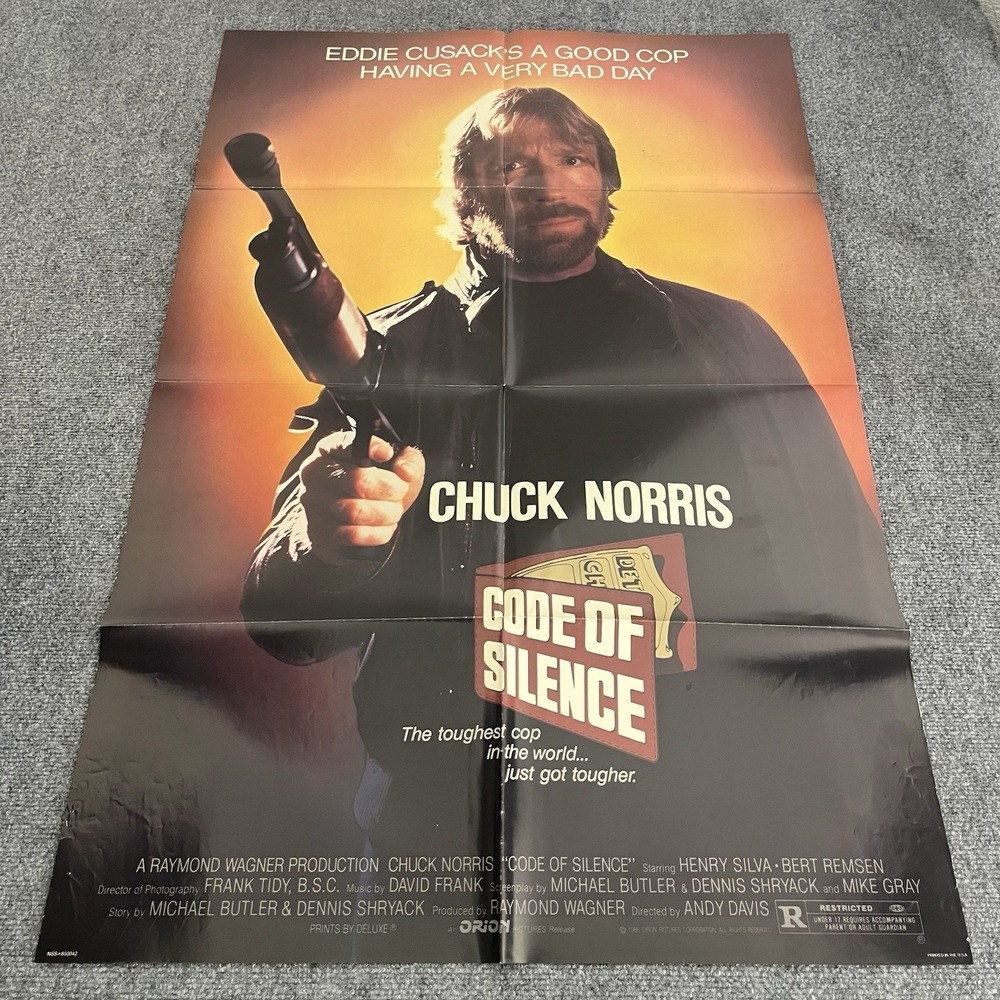 Chuck Norris "Code of Silence" 27x41 Original Crime Action Thriller Movie Poster